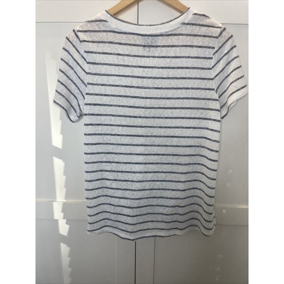 Bobeau Women’s top Size: Large Blue & White Stripes - Picture 5 of 10